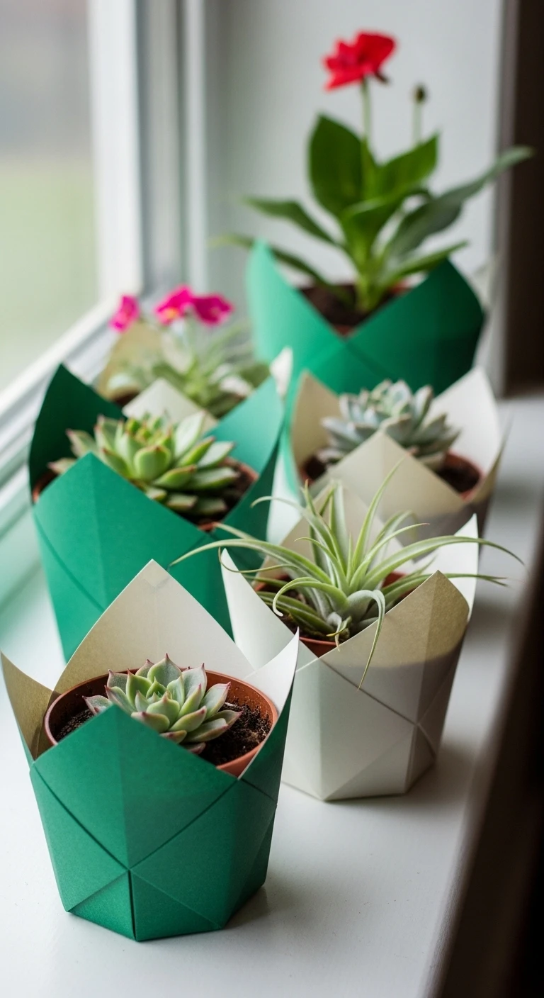 17 Origami Home Decor Ideas for an Artistic Touch 17 Origami Planter Covers
