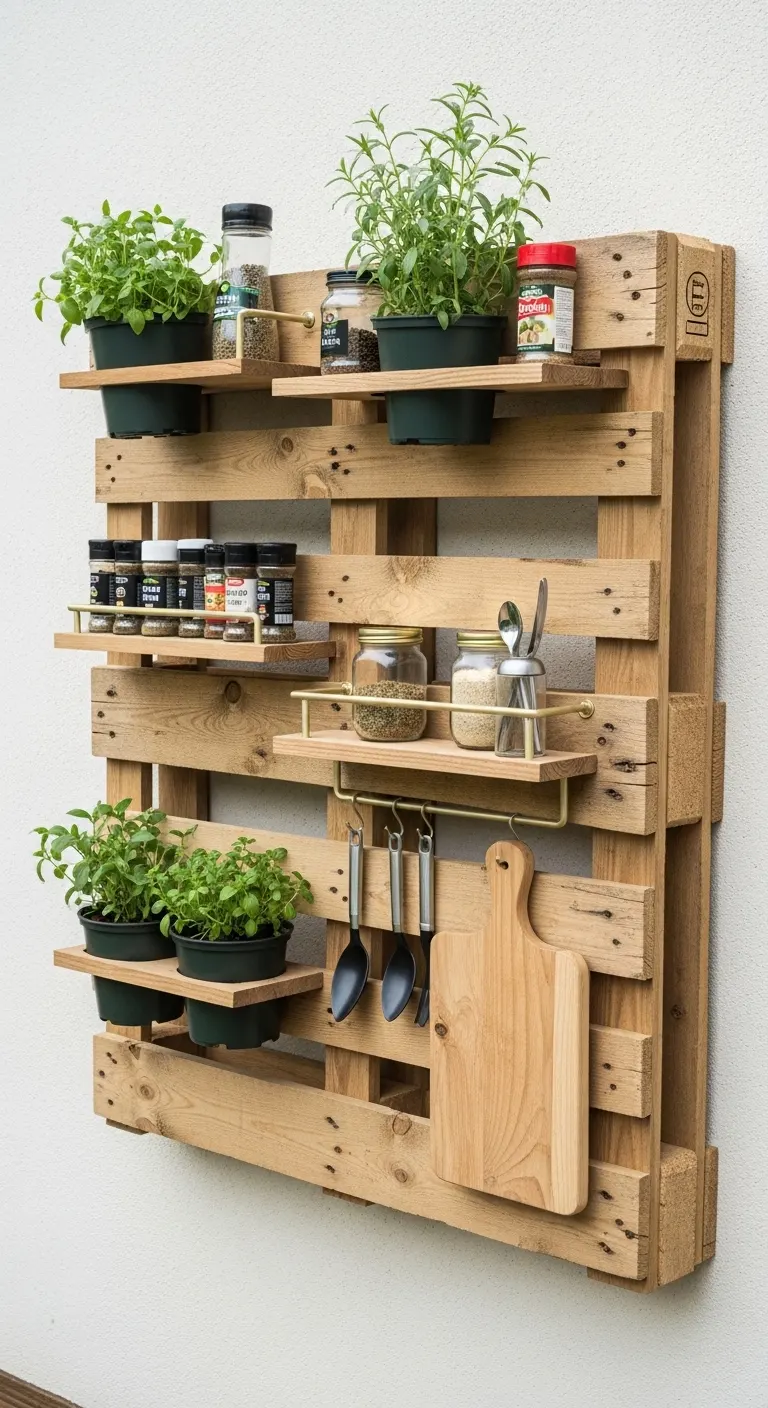Pallet Herb and Spice Rack