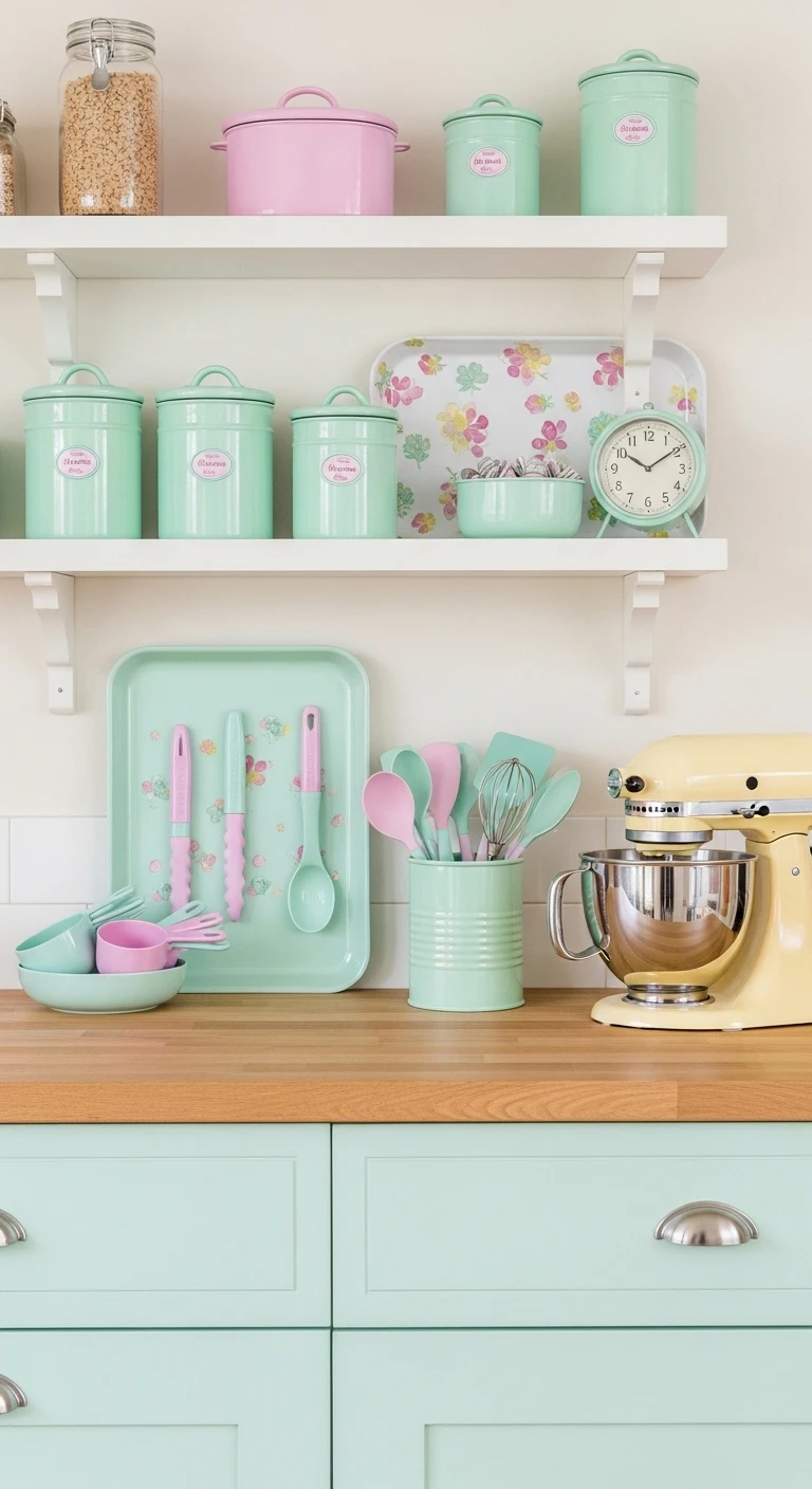13 Perfect 1950s Kitchen Ideas for a Retro Touch 15 Pastel Accessories for Extra Charm