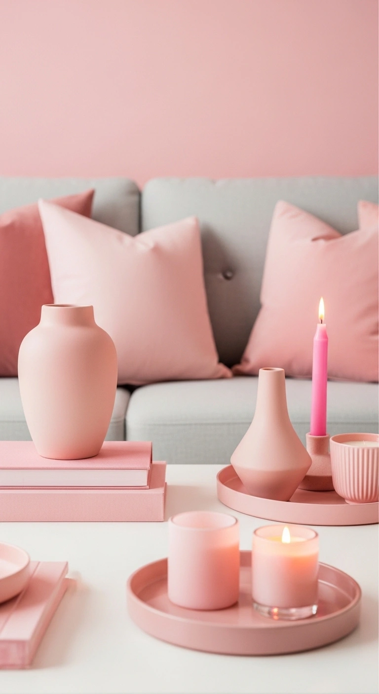 13 Chic Pink Living Room Decor Ideas 15 Pink Decorative Accessories for Finishing Touches