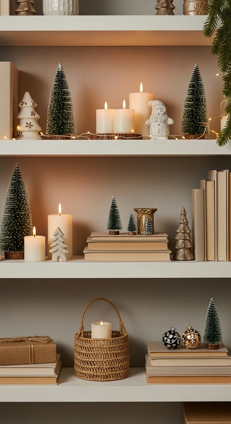 17 Stylish Christmas Living Room Decor Ideas to Try 11 Style Shelves with Festive Accents