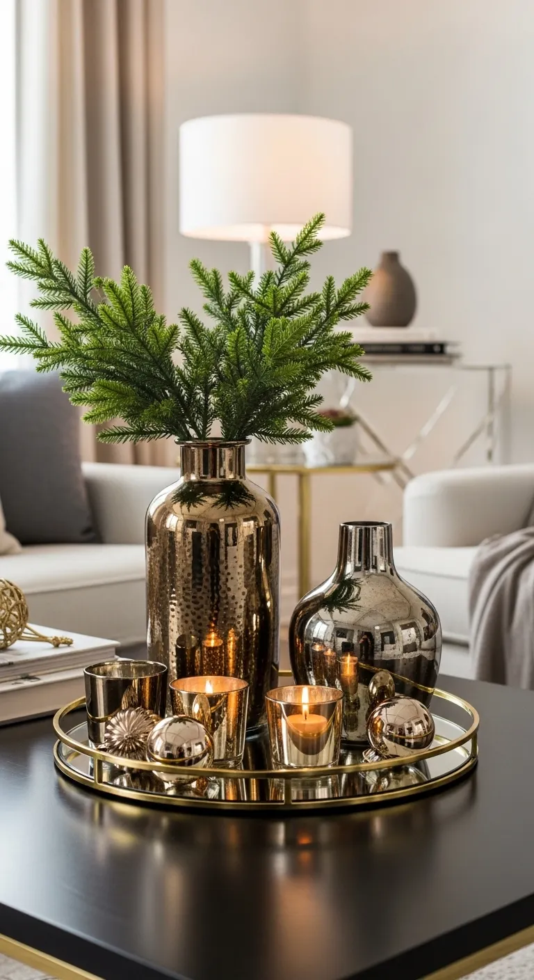 17 Stylish Christmas Living Room Decor Ideas to Try 13 Use Metallic Accents
