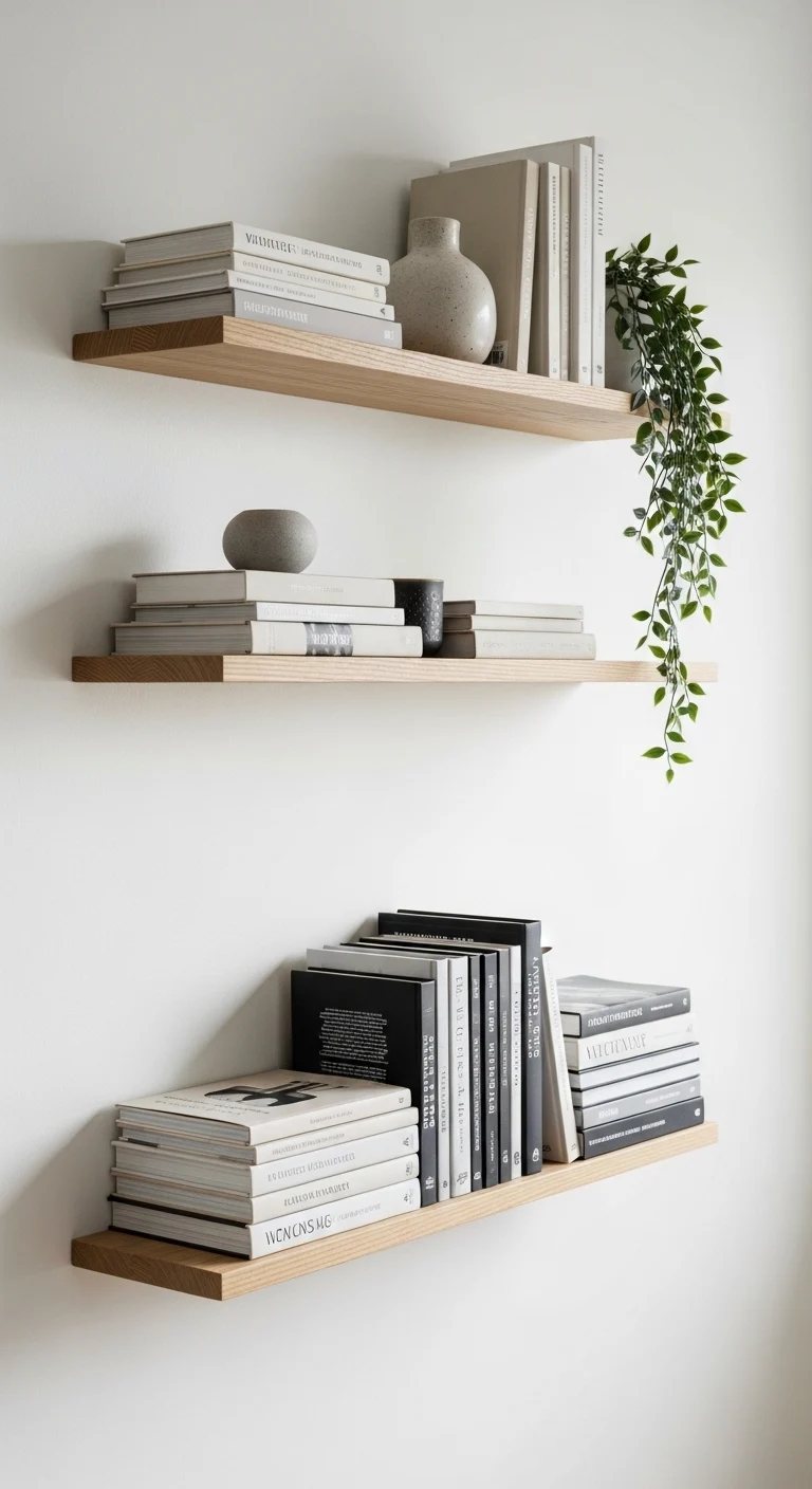 15 Minimalist Scandinavian Living Room Ideas to Try 12 Use Open Shelving for Airy Storage