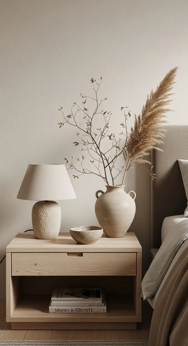 15 Beautiful Earthy Bedroom Decor Ideas for a Natural Look 10 Use Stone and Ceramic Elements in Earthy Bedroom Decor