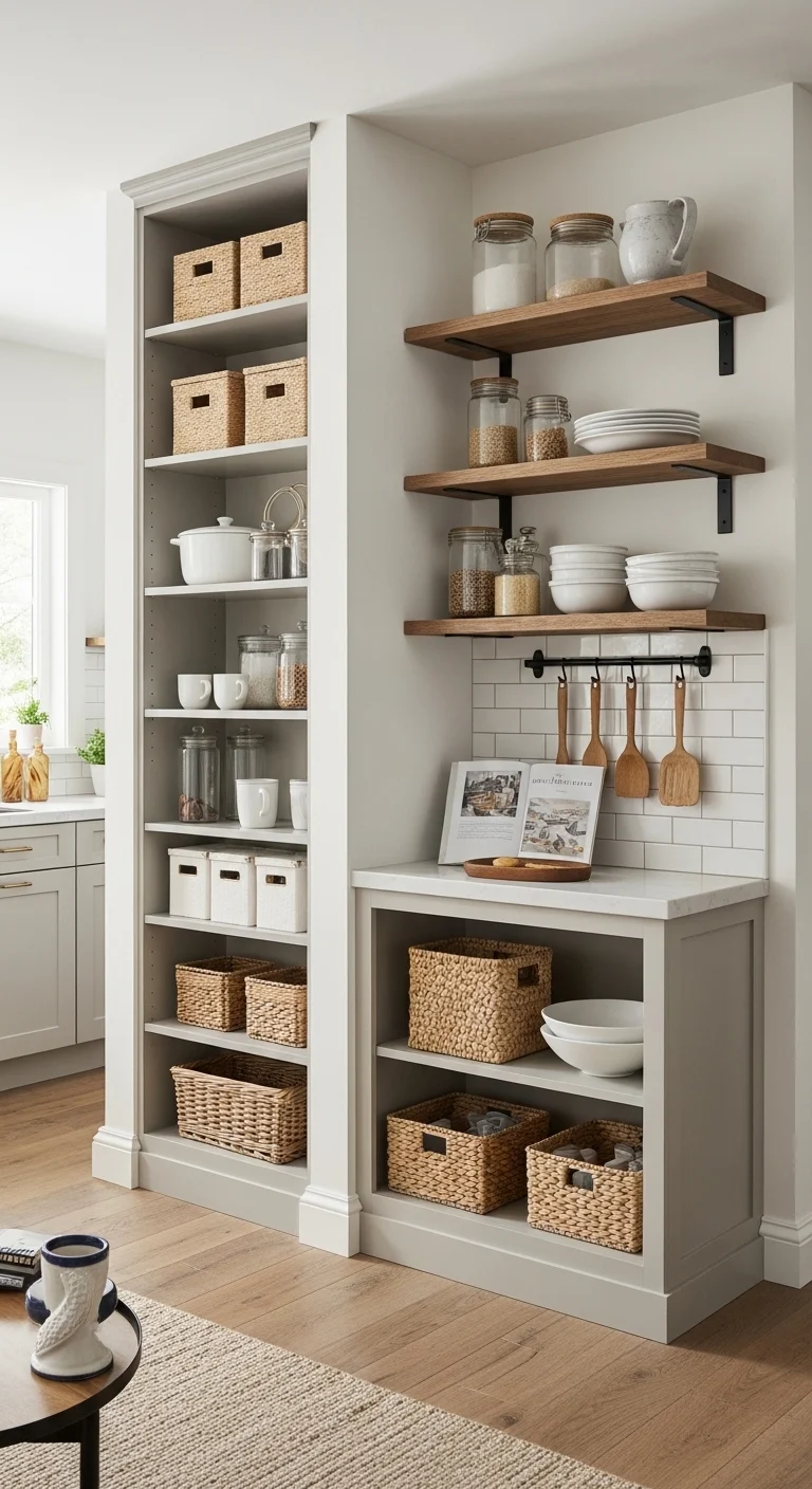 15 Small Open Concept Kitchen Living Room Ideas for a Spacious Look 12 Use Vertical Space for Smart Storage Solutions