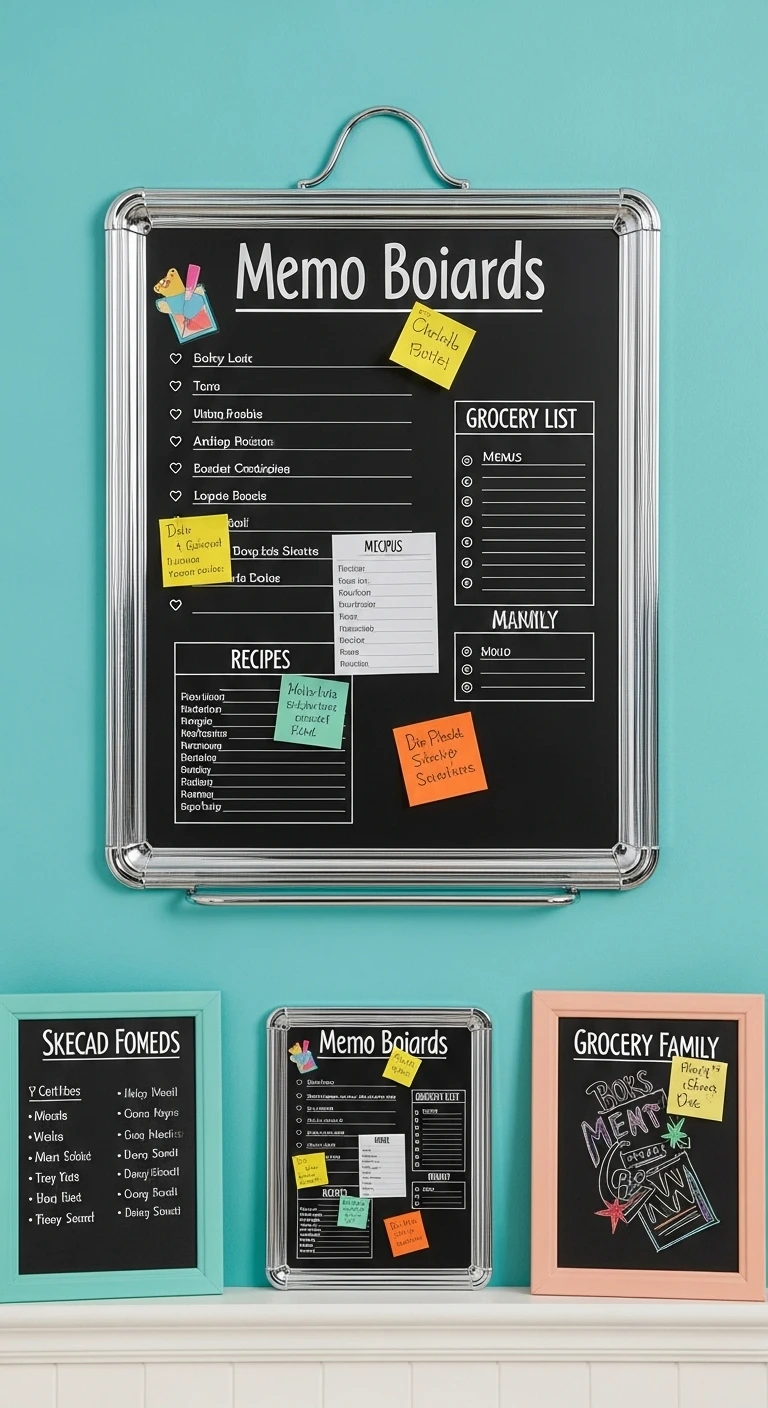 13 Perfect 1950s Kitchen Ideas for a Retro Touch 16 Wall-Mounted Chalkboards or Memo Boards