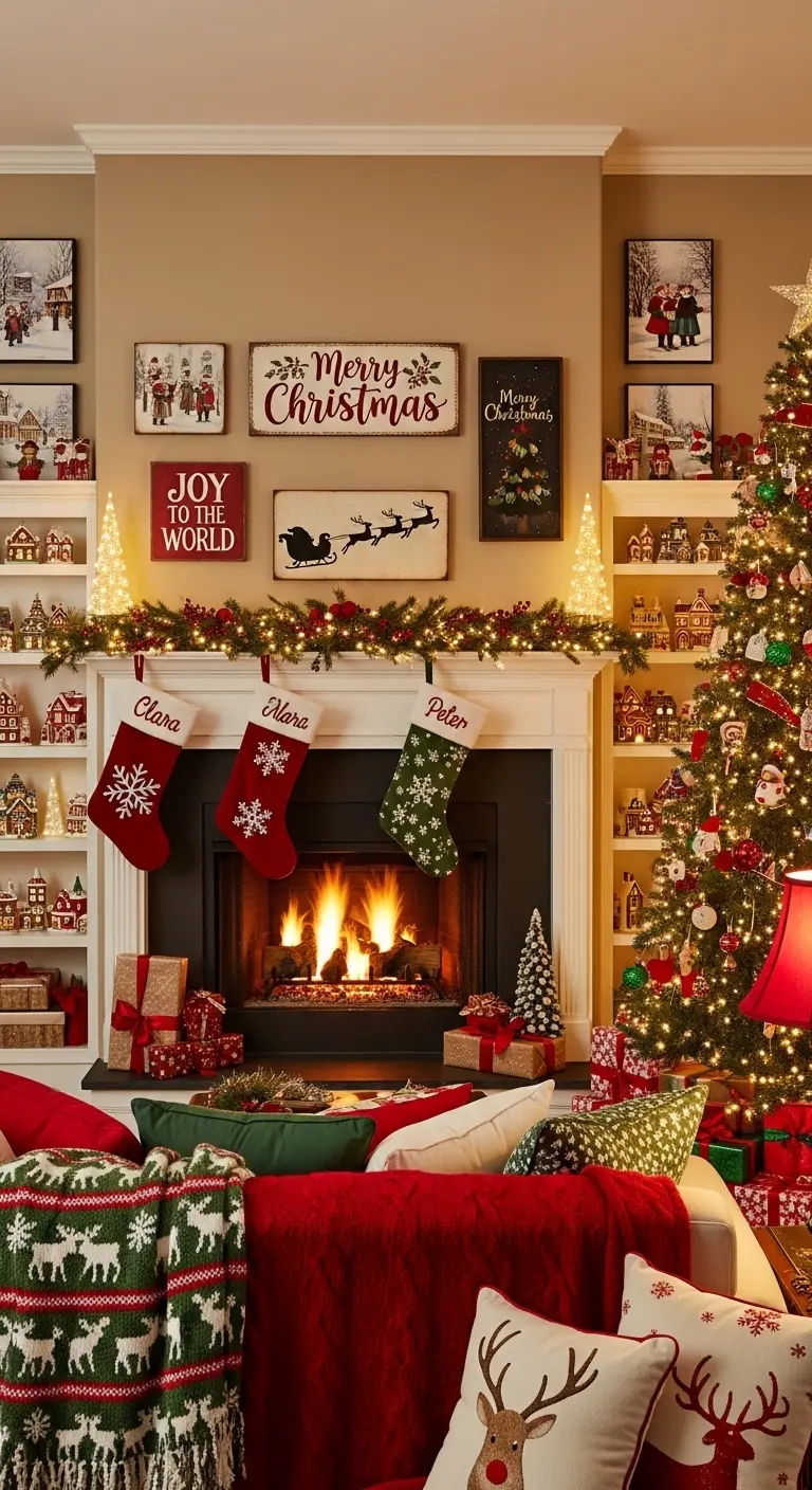 13 Creative Christmas Living Room Wall Decor Ideas 2 creative Christmas living room