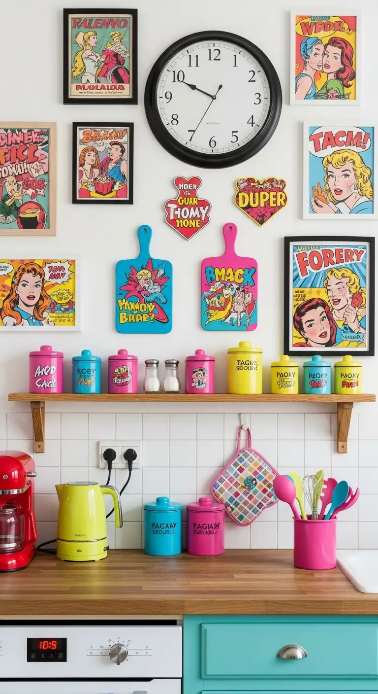 15 Fun and Quirky Kitschy Kitchen Ideas 10 Add Playful Pop Art Accents to Your Kitschy Kitchen