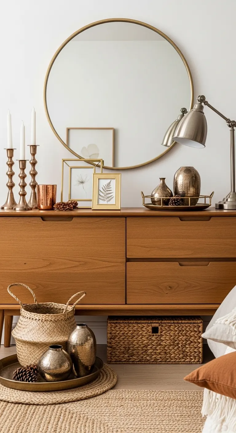 11 Fall Bedroom Ideas for a Warm and Cozy Retreat 13 Metallic and Natural Accents