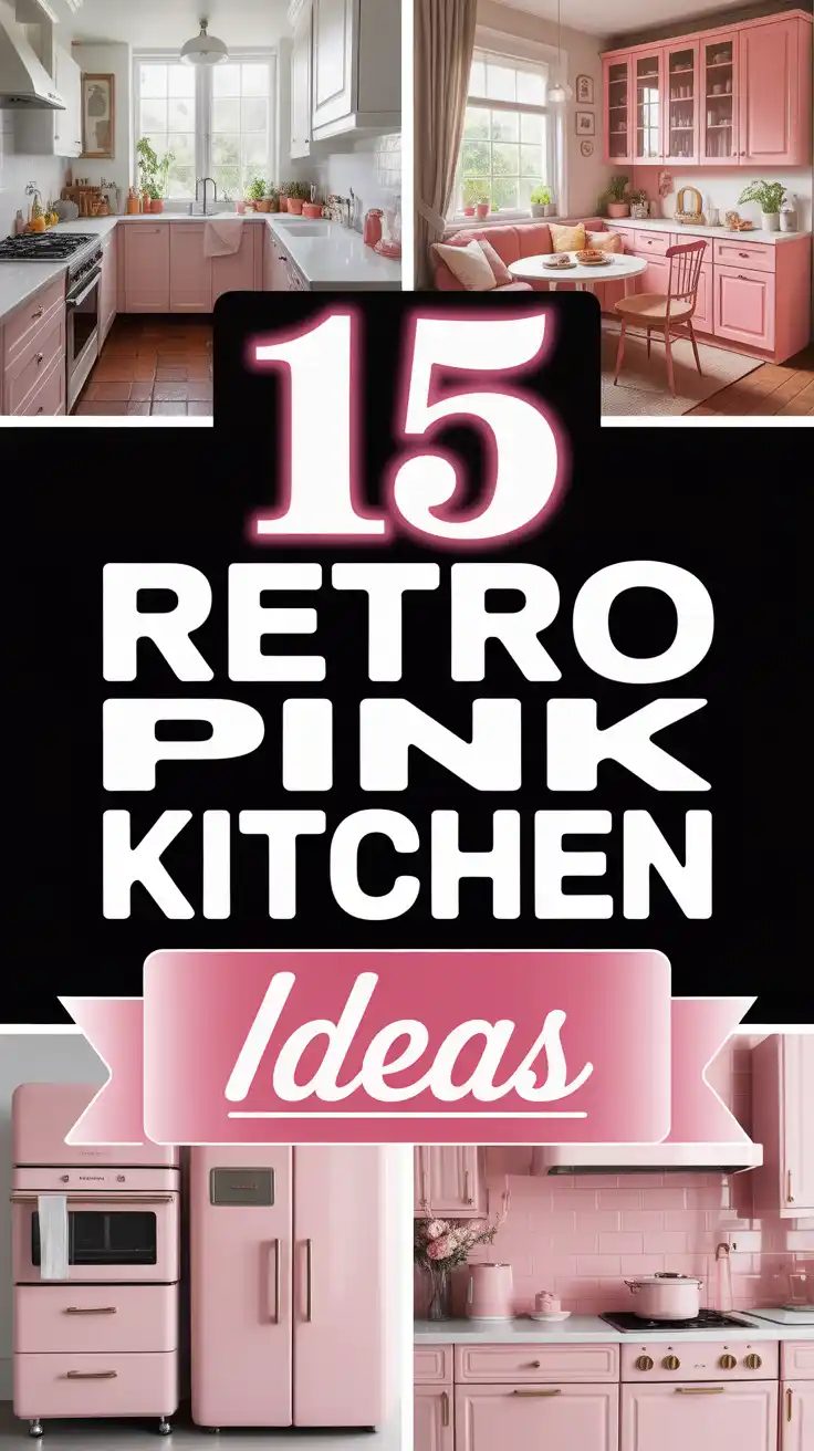15 Retro Pink Kitchen Ideas for a Vintage Vibe 2 retro pink kitchen ideas