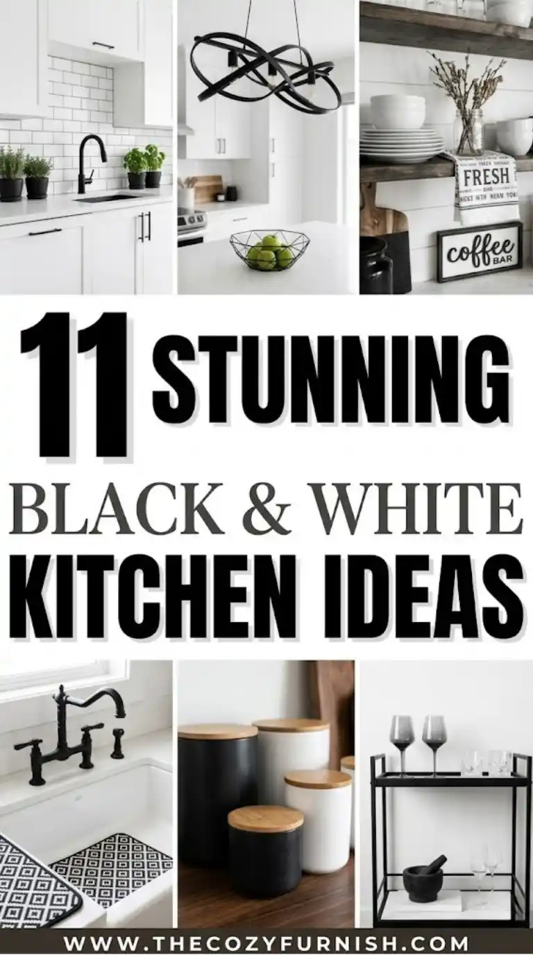 11 Stunning Black and White Kitchen Ideas for a Classic Look 2 11 Stunning Black and White Kitchen Ideas