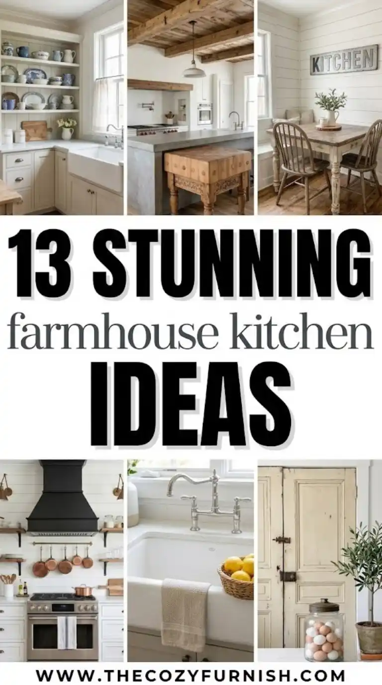 13 Farmhouse Kitchen Ideas for a Cozy and Rustic Feel 2 13 Farmhouse Kitchen Ideas