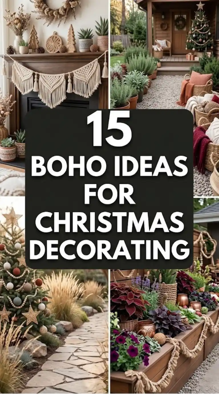 15 Festive Boho Ideas for Christmas Decorating 2 15 Festive Boho Ideas for Christmas Decorating
