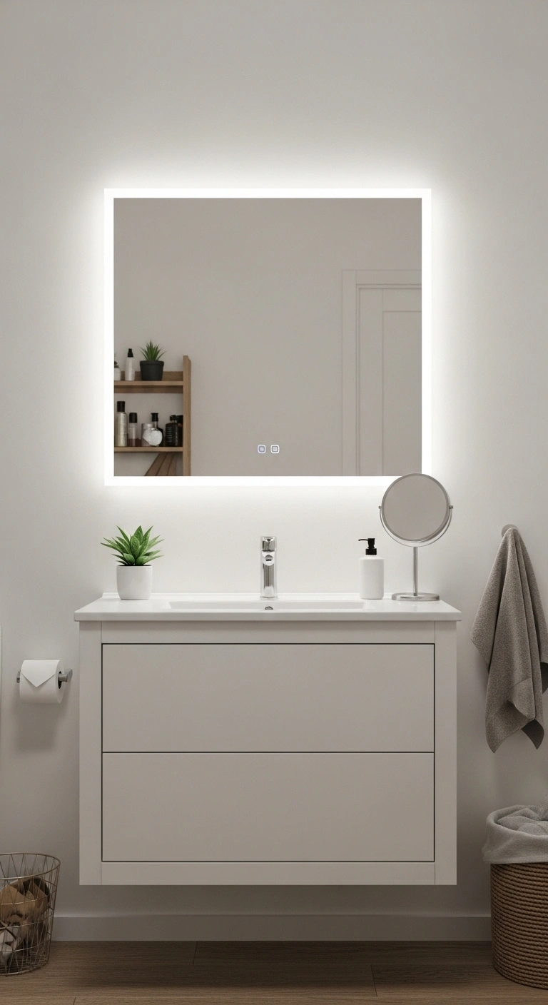 15 Genius IKEA Bathroom Vanity Hacks for a Budget Makeover 16 Add a Backlit Mirror Feature