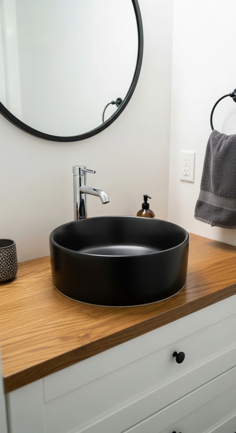 15 Genius IKEA Bathroom Vanity Hacks for a Budget Makeover 11 Add a Vessel Sink Upgrade