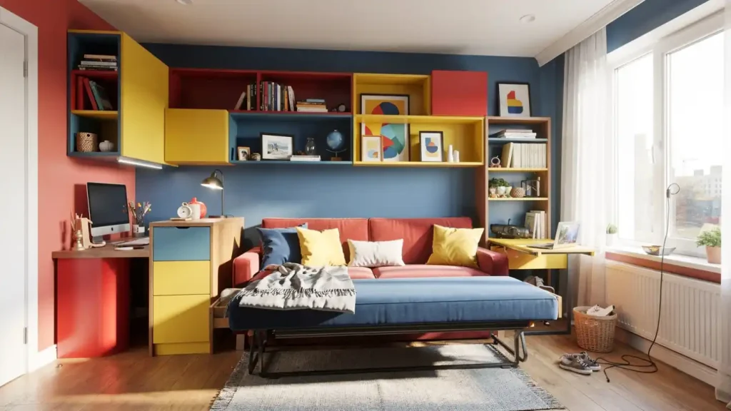 Can Room Decor Colorful Themes Work in Small Apartments 4 Can Room Decor Colorful Themes Work in Small Apartments 1