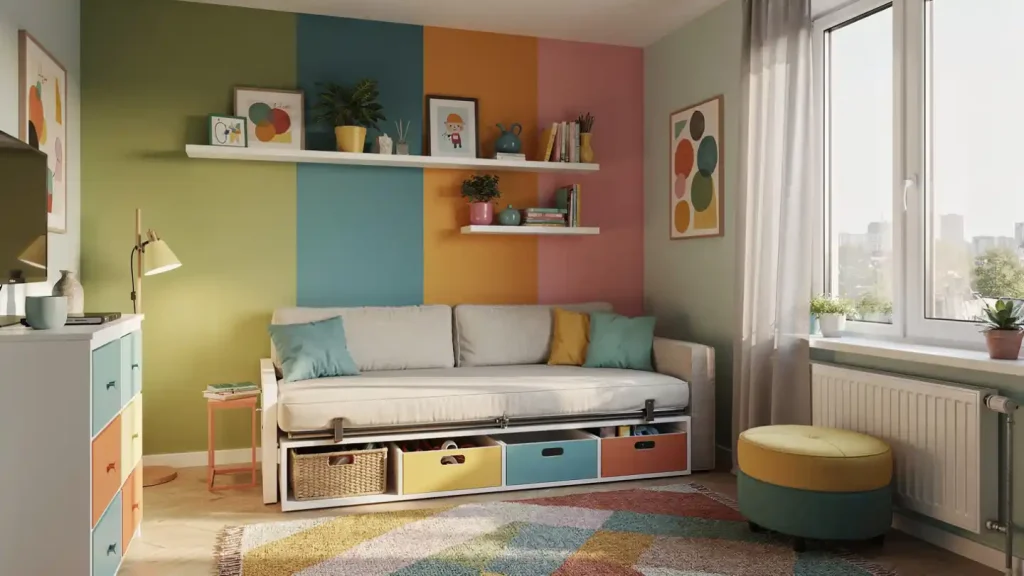 Can Room Decor Colorful Themes Work in Small Apartments 3 Can Room Decor Colorful Themes Work in Small Apartments 2