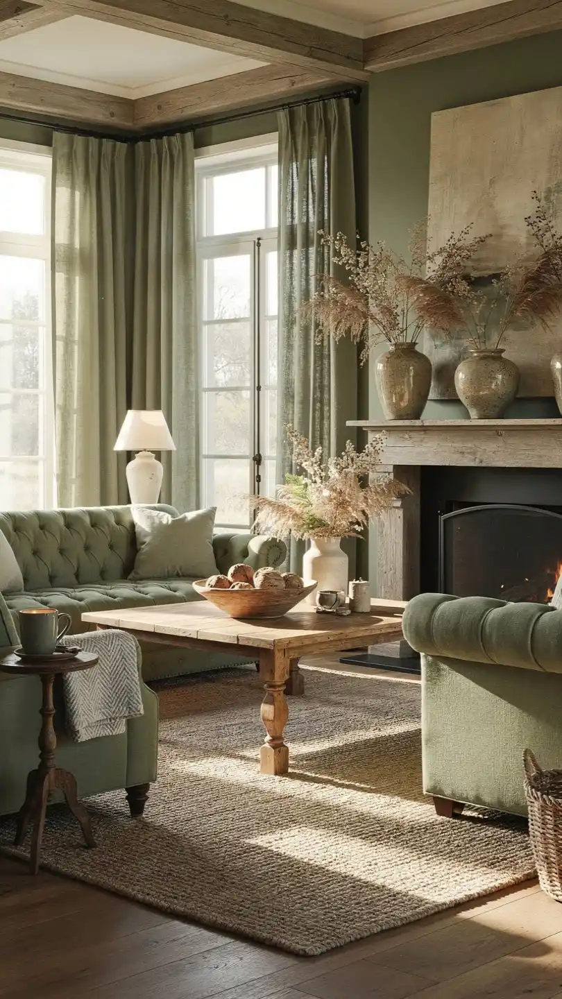 10 Room Decor Color Combinations for Art Lovers 10 Countryside Luxe With Sage and Linen