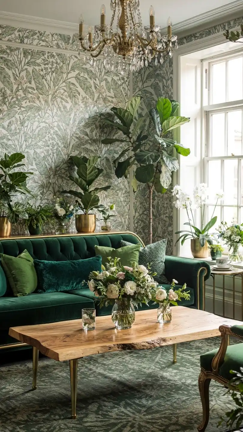 14 Living Room Decor Color Schemes for a Modern Look 16 Emerald Garden Party With Botanical Accents