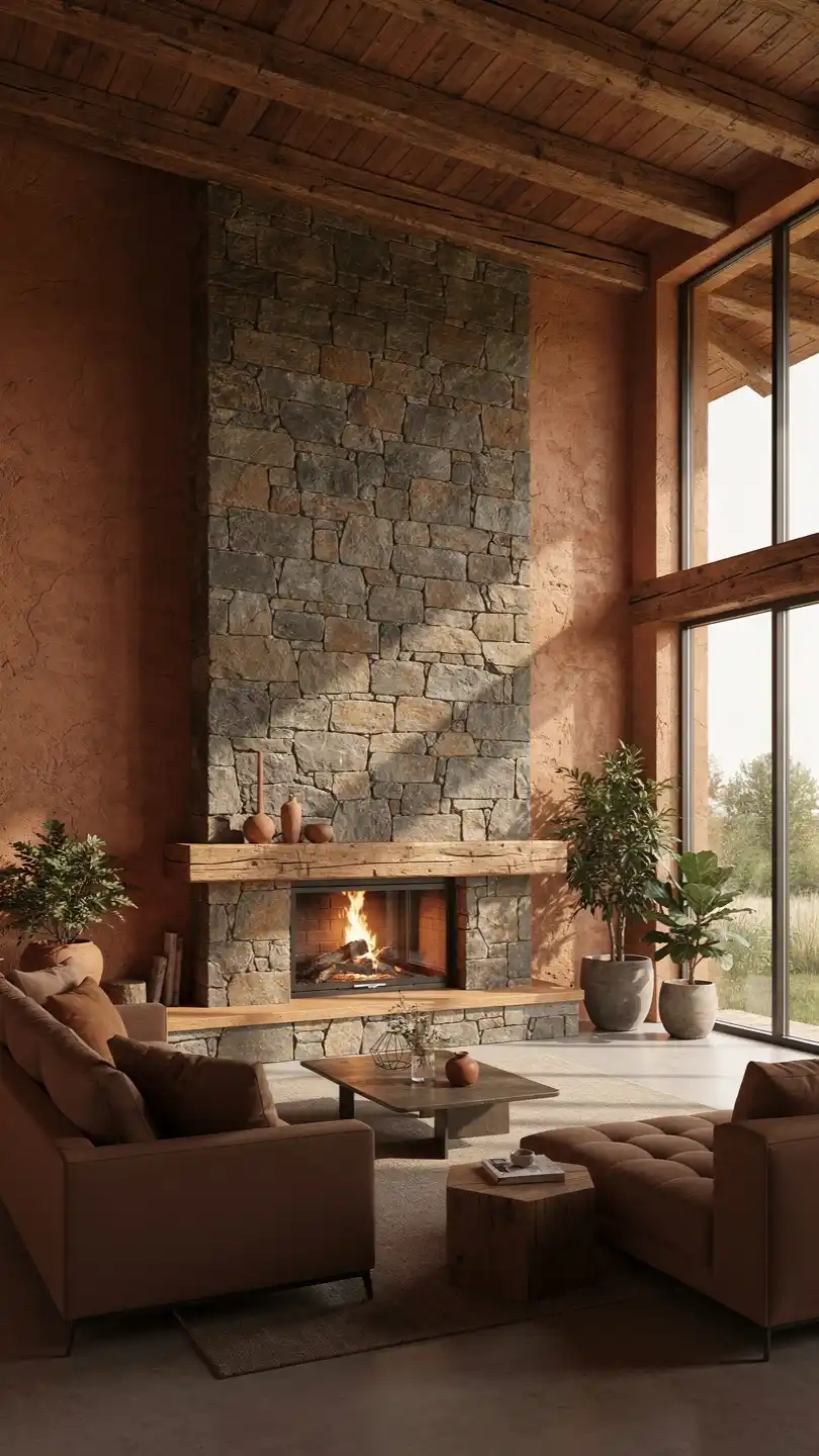 14 Living Room Decor Color Schemes for a Modern Look 13 Rustic Modern With Slate And Clay