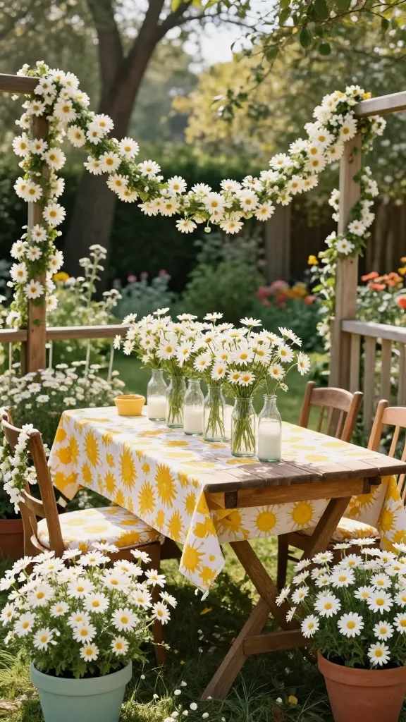 Vintage Hippie Garden Party Ideas 70s: 10 Groovy Outdoor Themes 6 4. Flower Power Daisy Chain Dream
