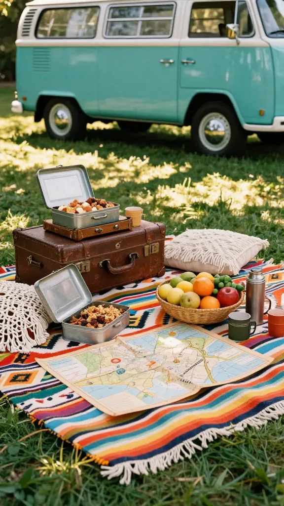 Vintage Hippie Garden Party Ideas 70s: 10 Groovy Outdoor Themes 7 5. Vintage VW Bus Picnic Paradise