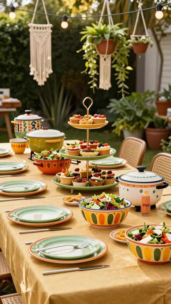 Vintage Hippie Garden Party Ideas 70s: 10 Groovy Outdoor Themes 9 7. Harvest Gold and Avocado Green Kitchen Party