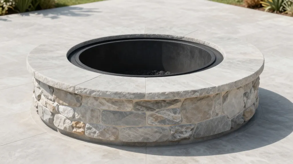 How to Design Backyard Fire Pit Ideas That Look Expensive on Any Budget 2 Circular stone fire pit with clean modern design
