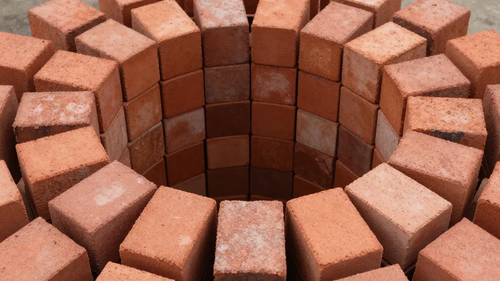 How to Make Backyard Fire Pit Ideas with Bricks Completely From Scratch in One Weekend 2 Closeup of stacked fire-rated bricks in circular pattern